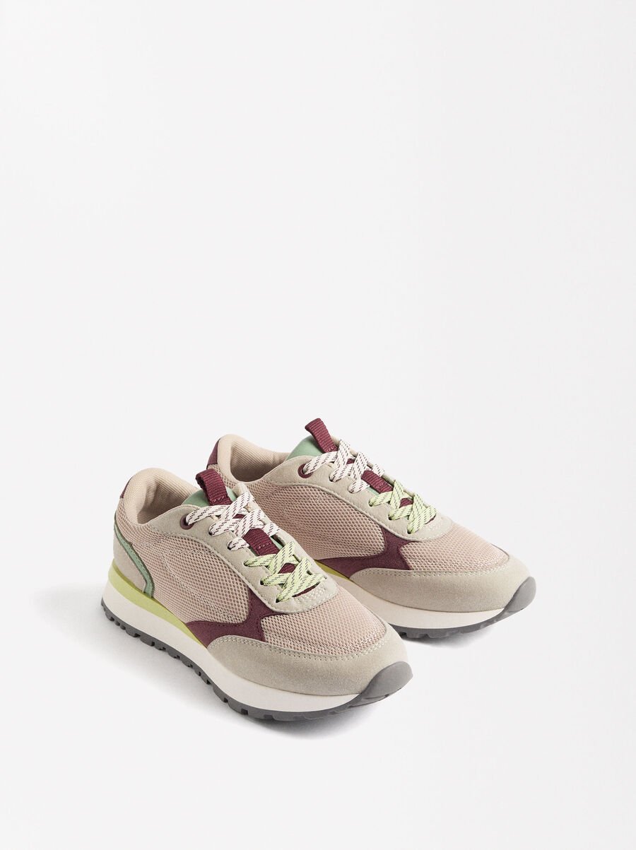 Multicolored contrast sneakers