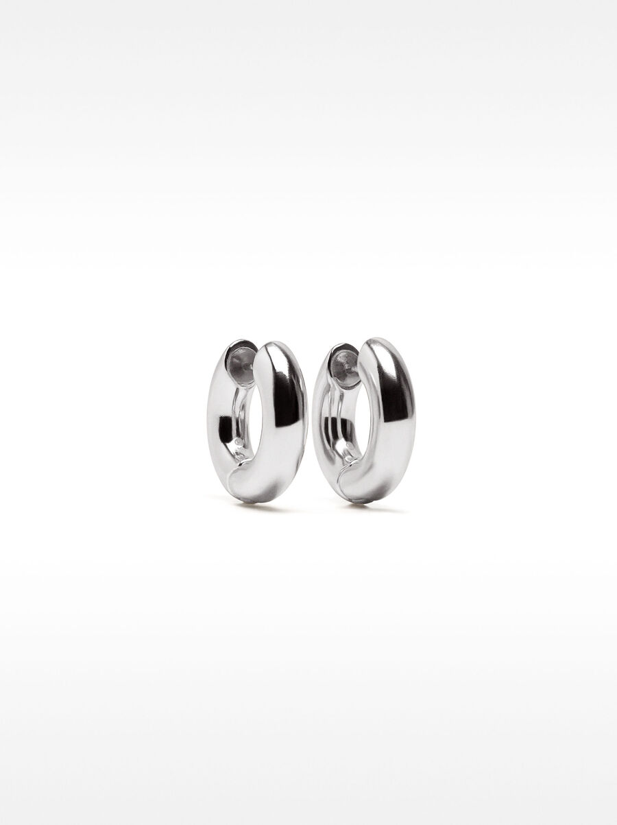 Maxi tubular hoop earrings - 925 sterling silver