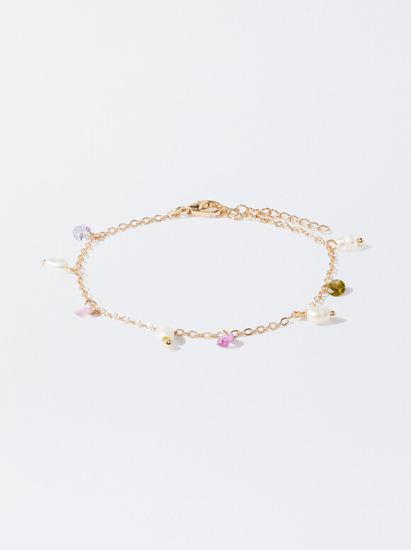 Bracelet Avec Perles Et Cristaux, Multicolore, hi-res
