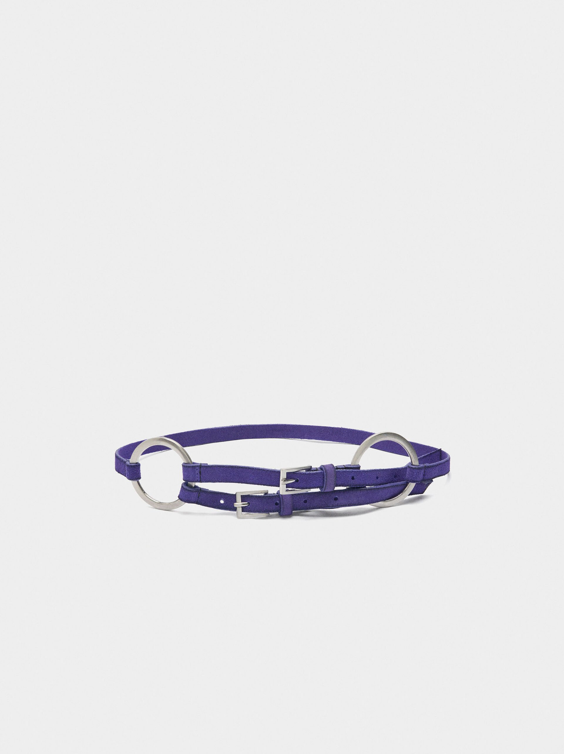 Ceinture en cuir avec anneaux image number 0.0
