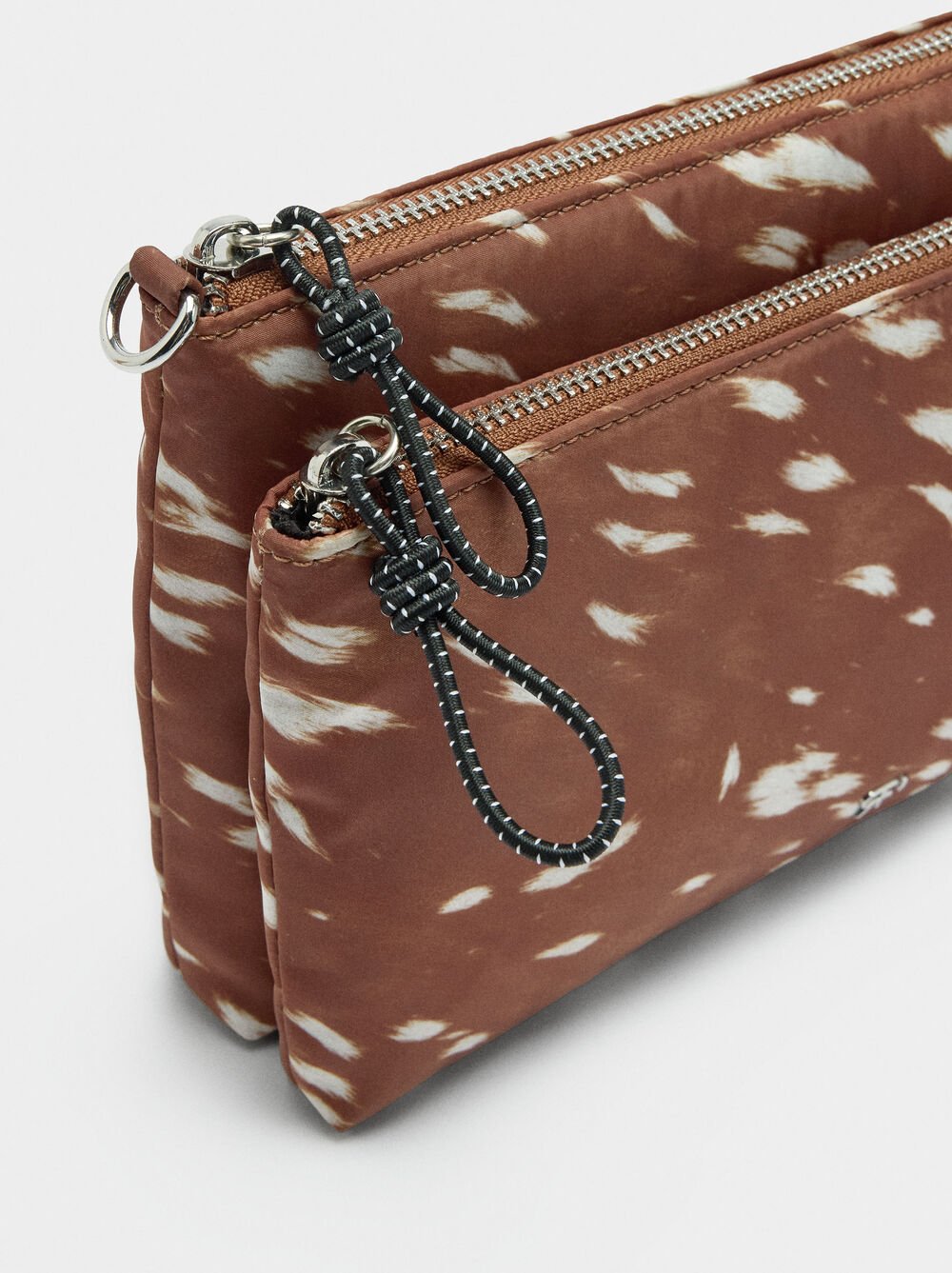 Nylon printed crossbody bag