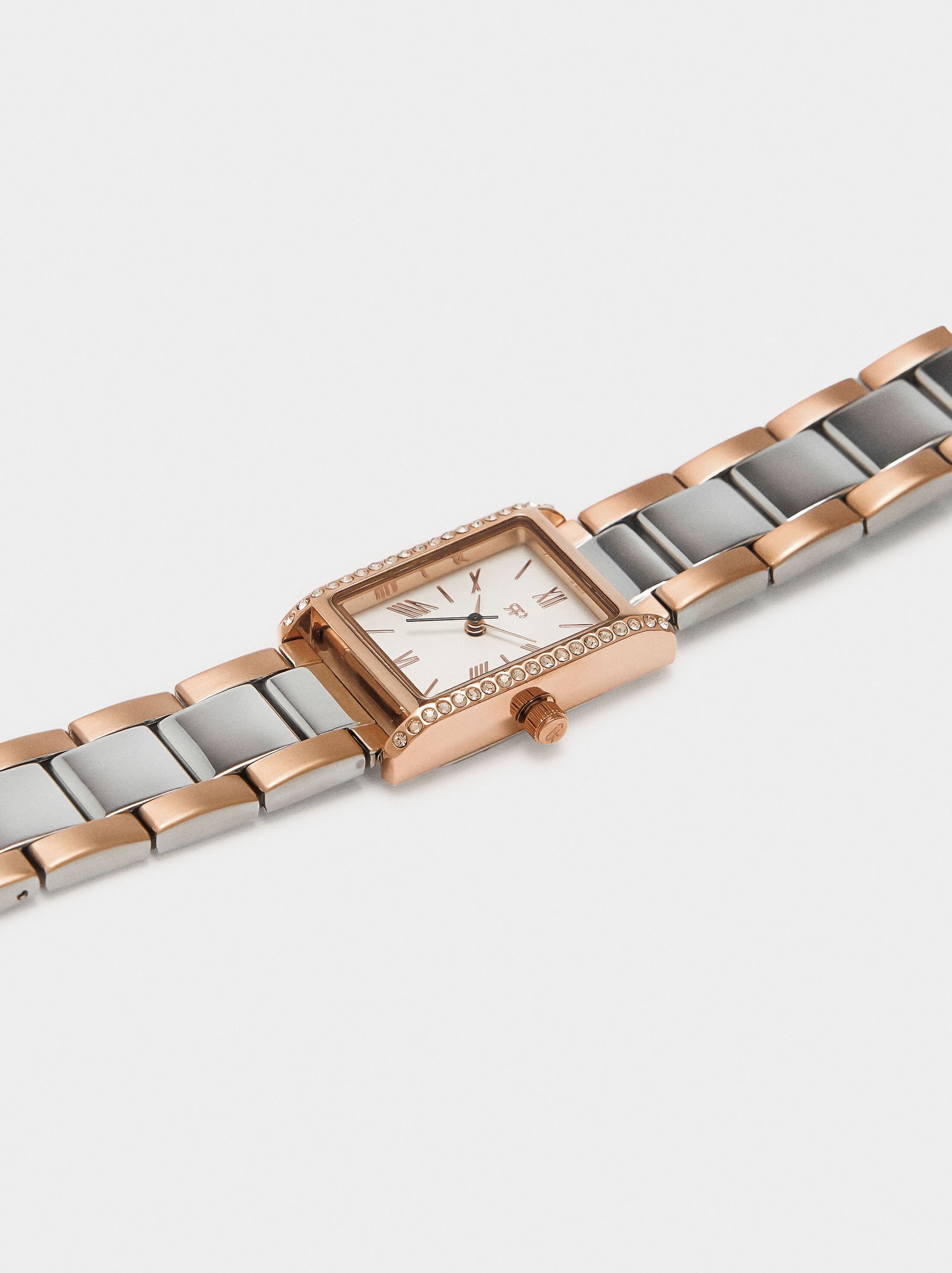 Bicolor watch with stainless steel bracelet image number 1.0