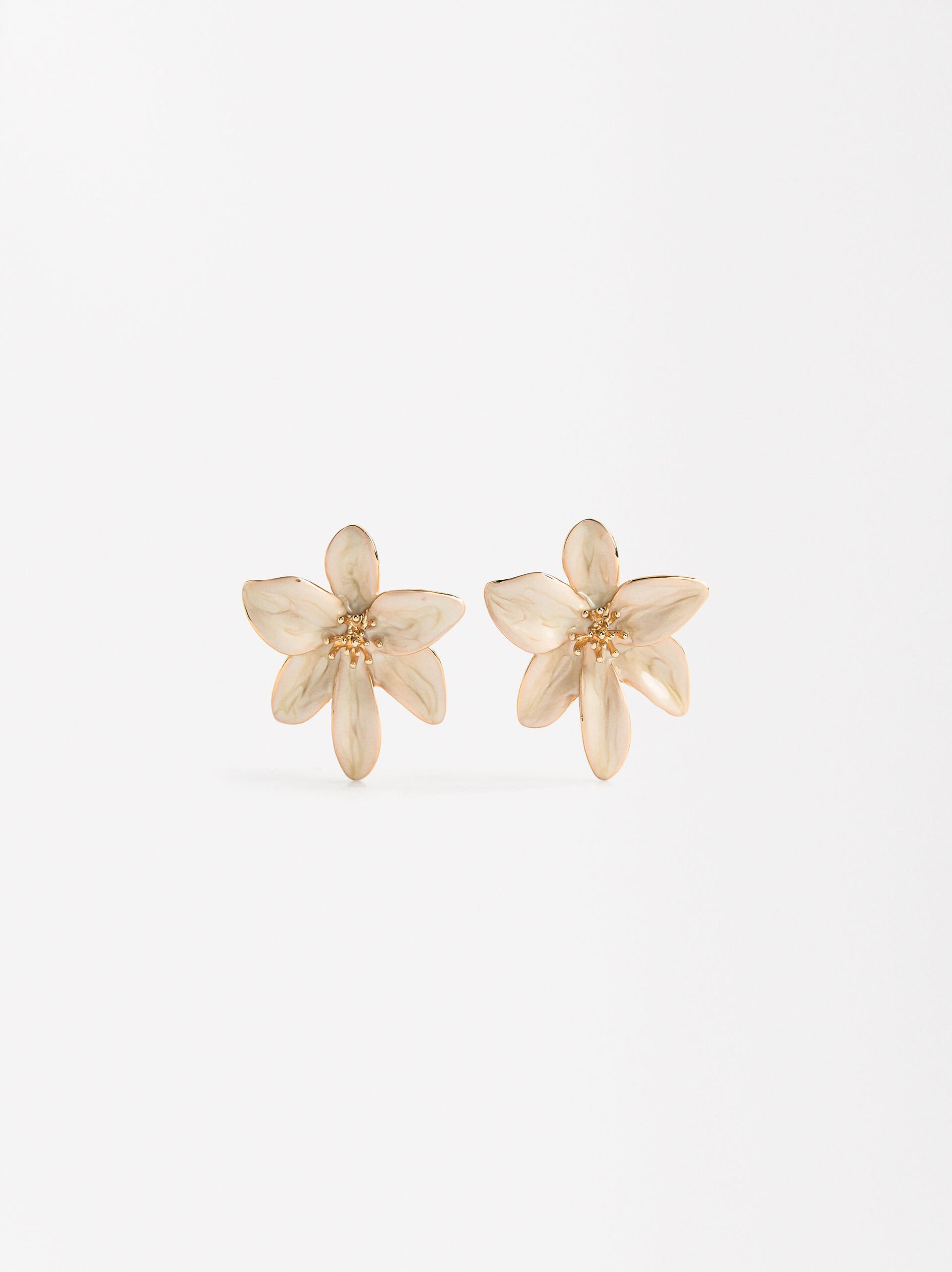 Boucles d'oreilles en fleur émaillées image number 0.0
