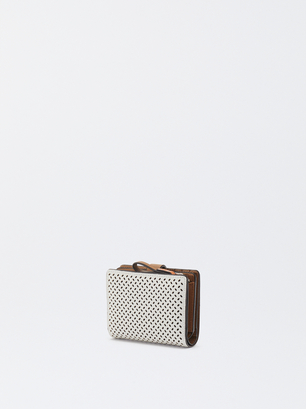 Perforated Wallet, White, hi-res