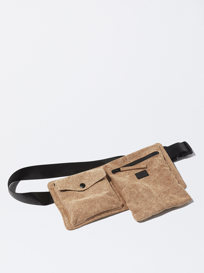 Denim Bum Bag, Camel, hi-res