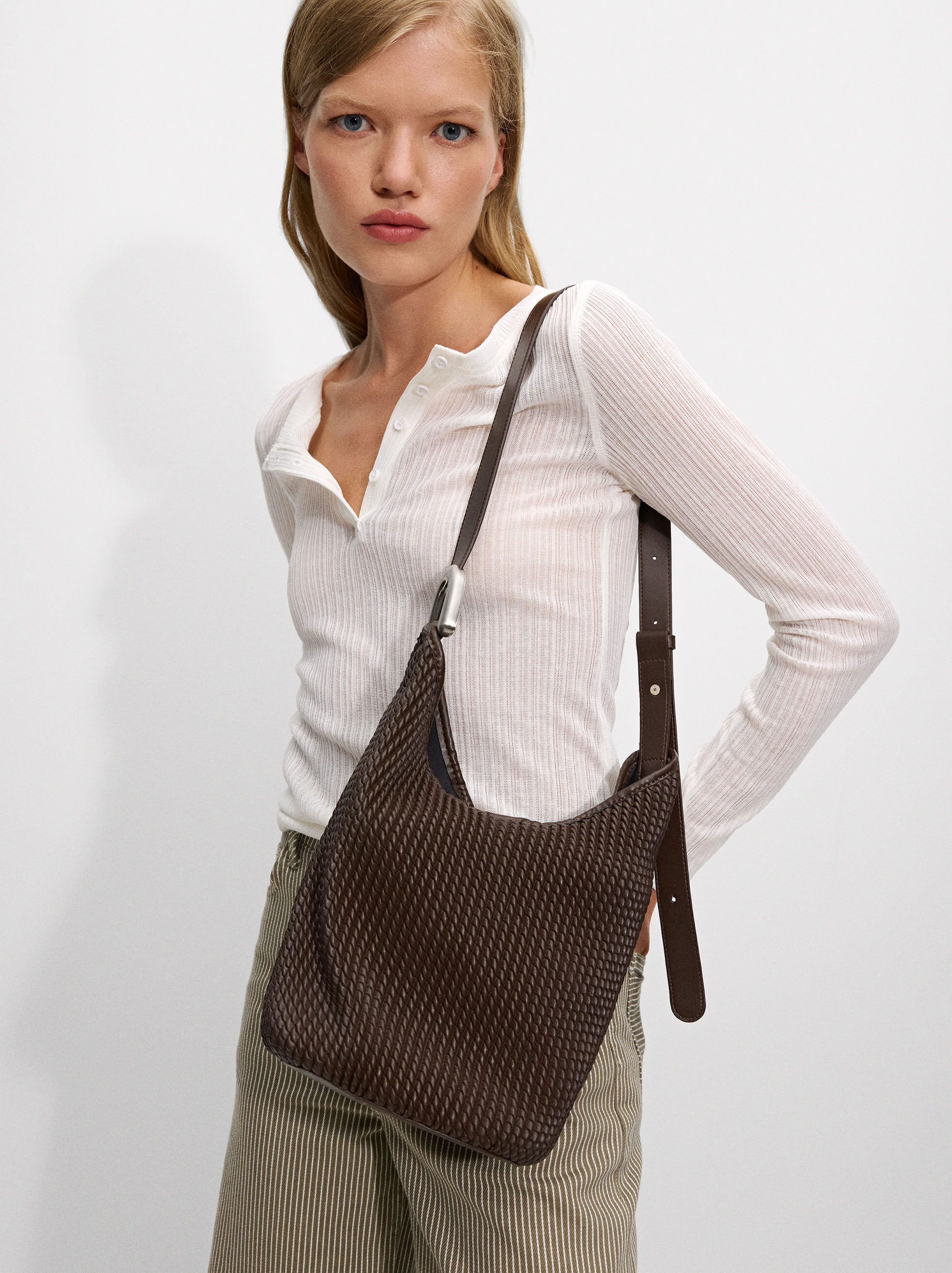 Shoulder Bag With Removable Interior M Black Parfois