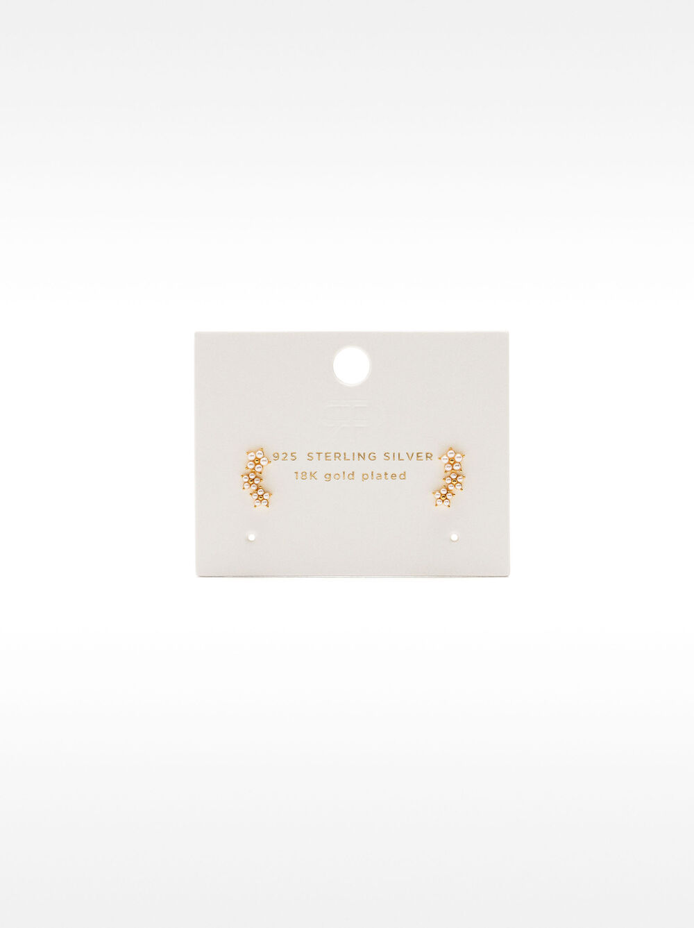 Earrings with zircons - 925 sterling silver