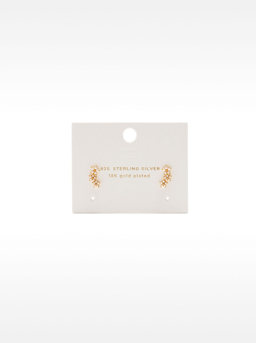 Earrings with zircons - 925 sterling silver