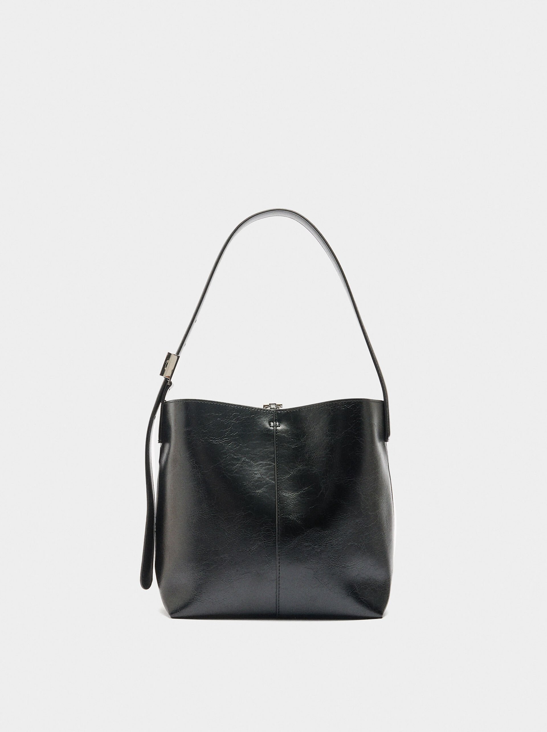Bucket bag with cracked effect image number 0.0