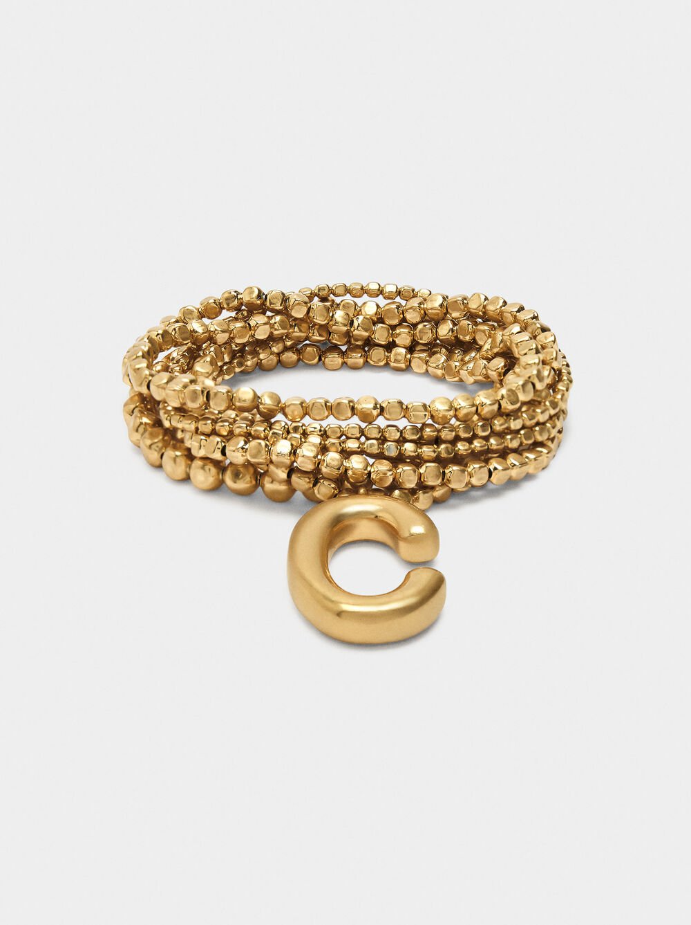Set of golden elastic bracelets