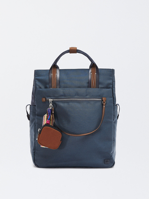 Personalized Nylon Backpack For 13” Laptop, Blue, hi-res