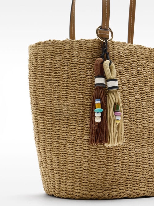 Borsa a spalla effetto paglia
