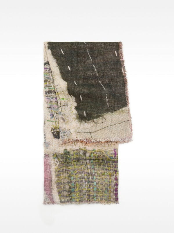 Printed linen scarf