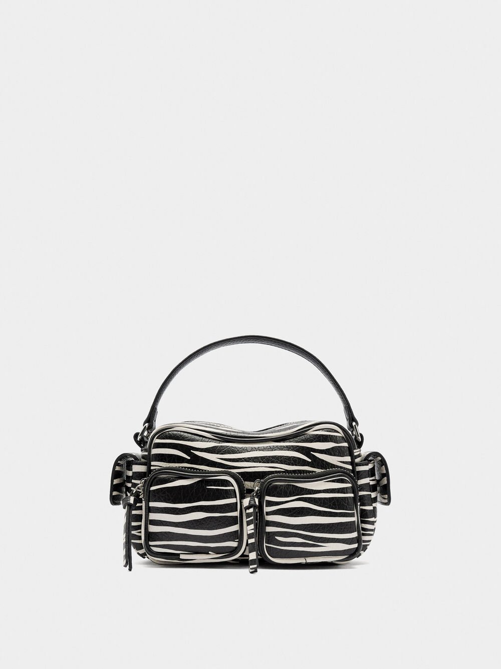 Printed crossbody bag with animal print