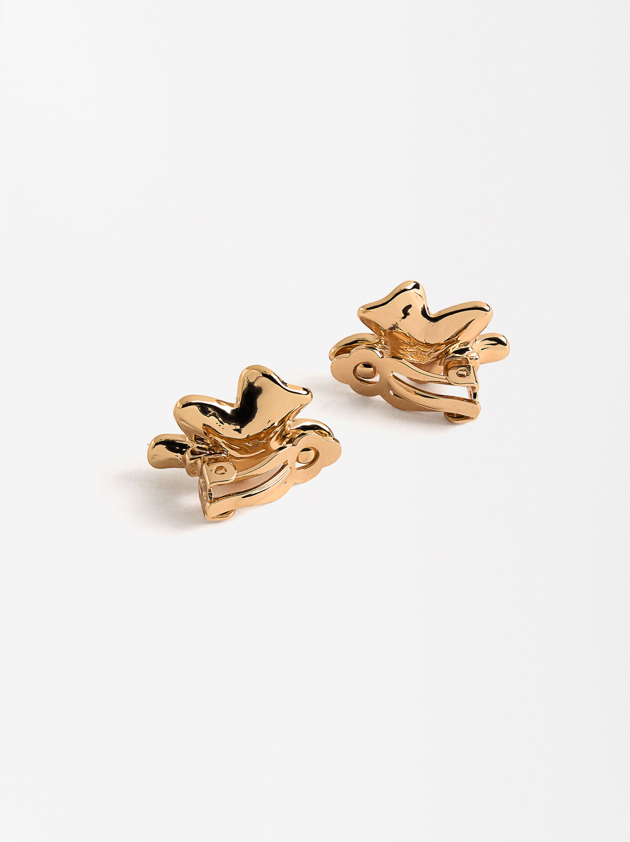 Pendientes media flor con perla image number 2.0