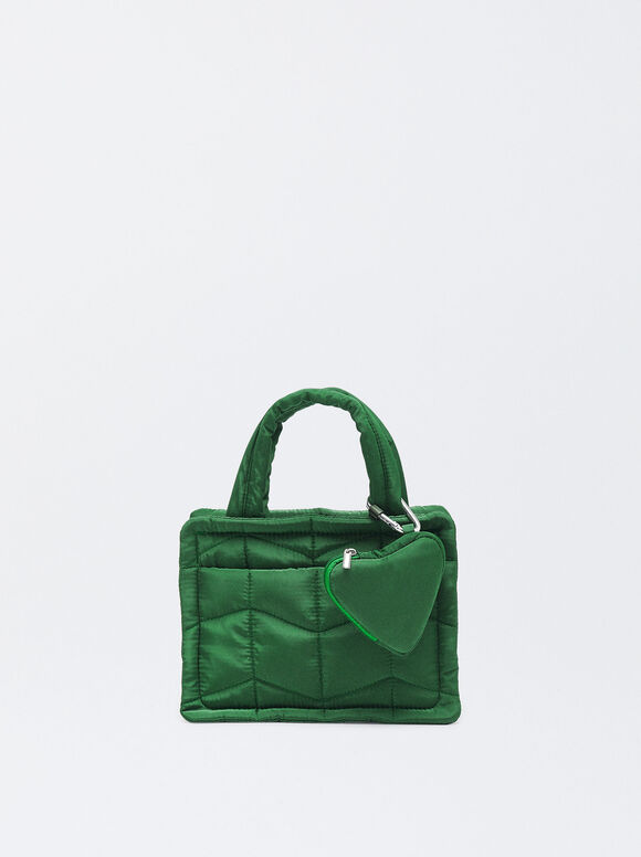 Nylon Tote Bag, Green, hi-res