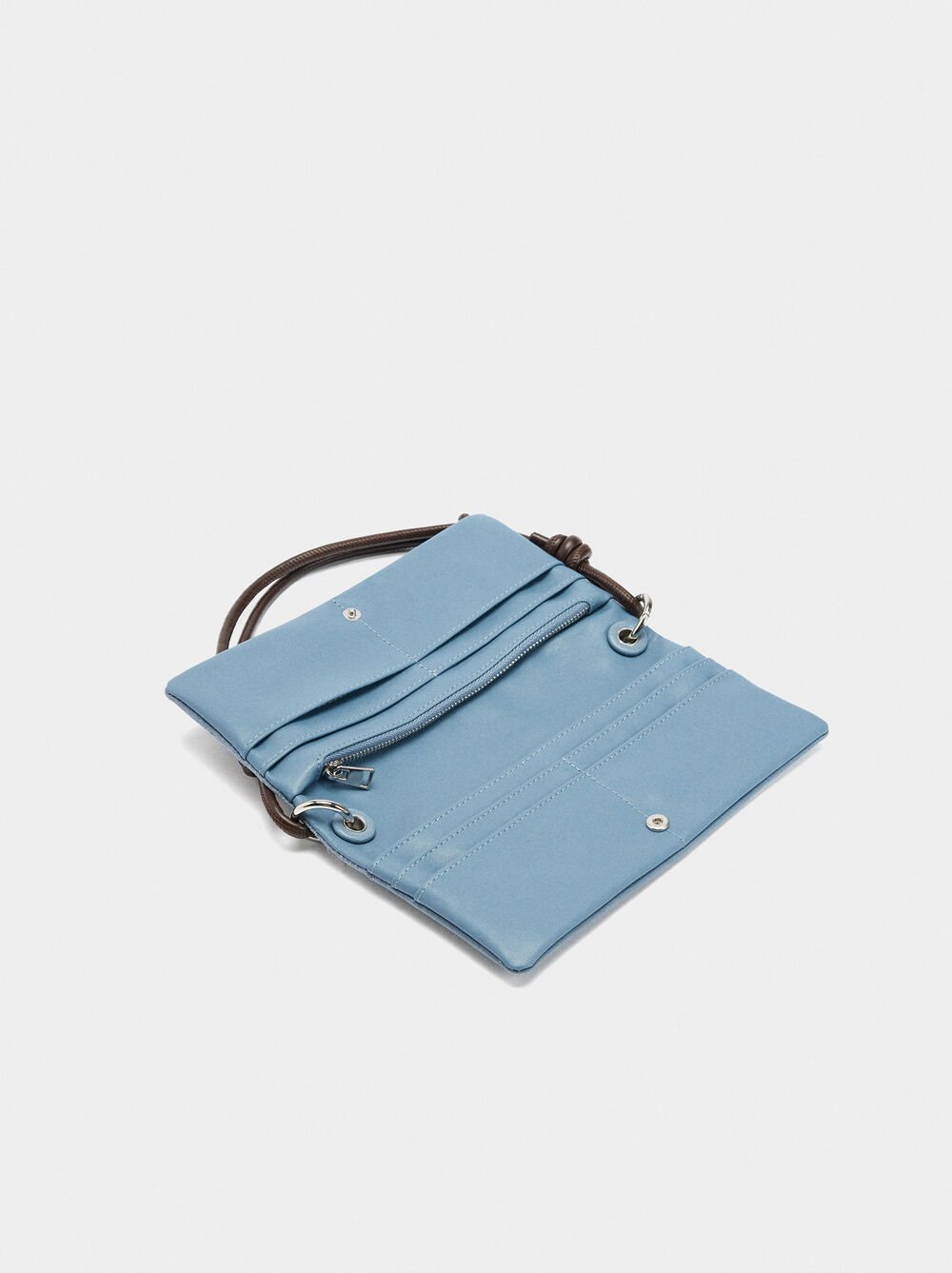 Leather wallet with strap