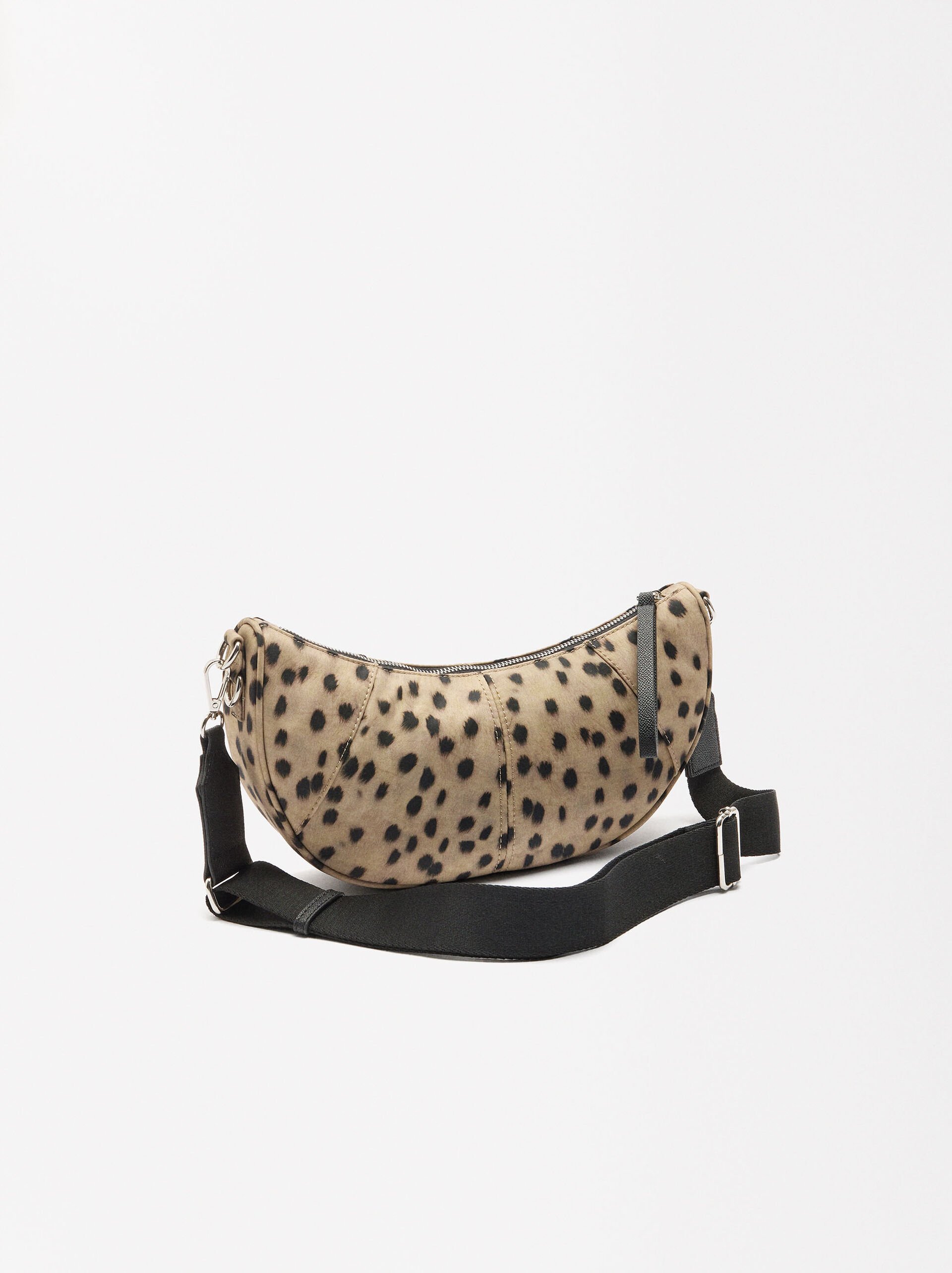 Crossbody bag with animal printed nylon image number 3.0