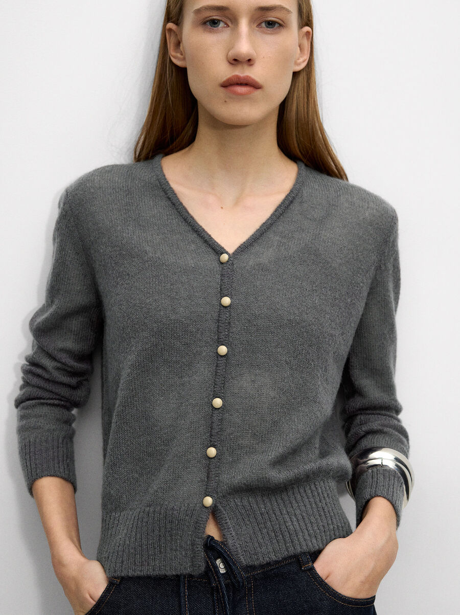 Cardigan en maille avec laine