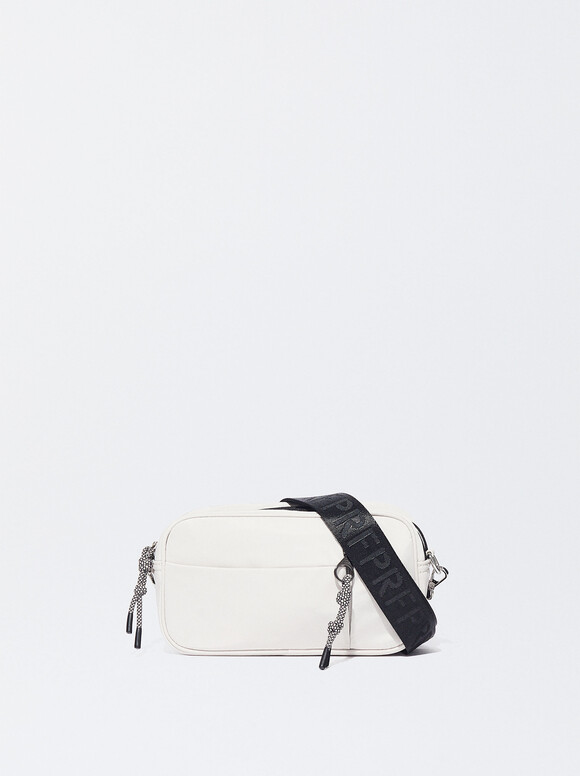 Sac À Bandoulière En Nylon, Écru, hi-res