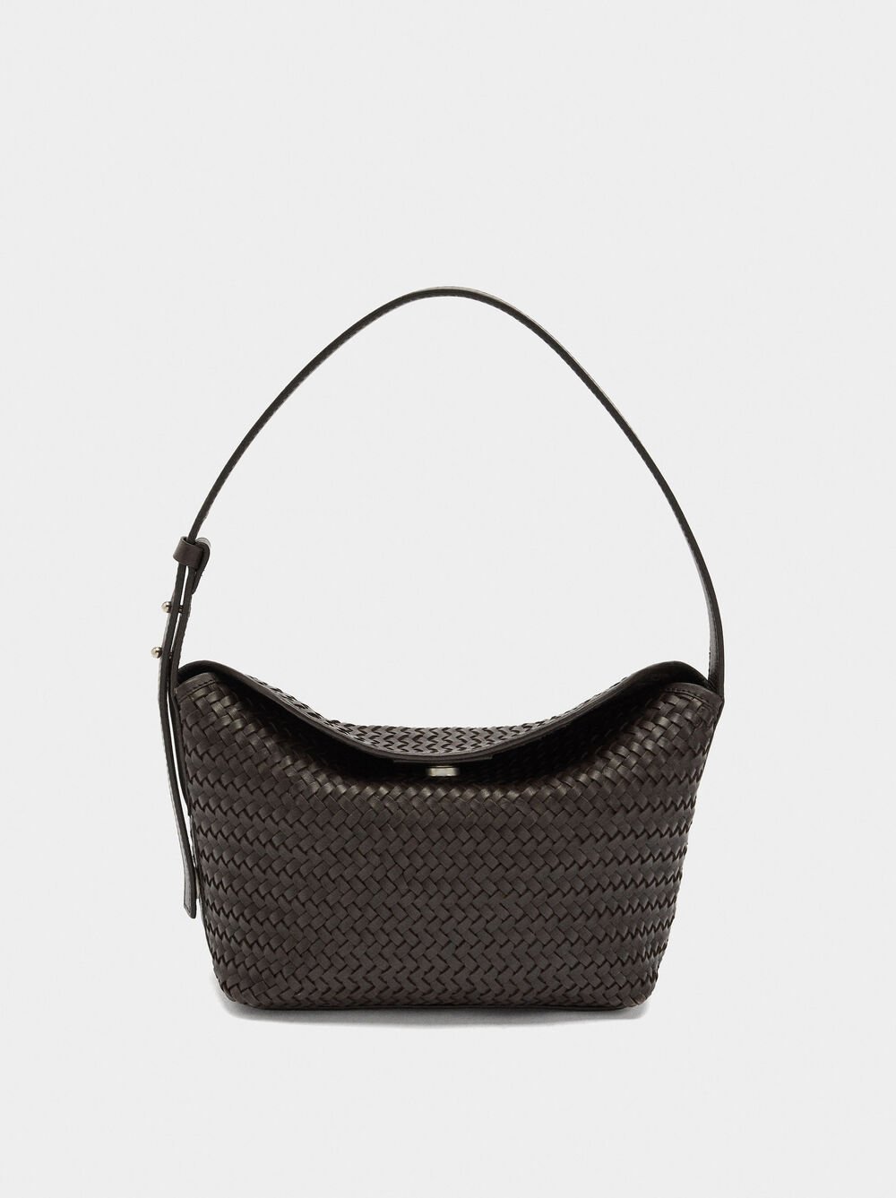 Shoulder bag with braided leather