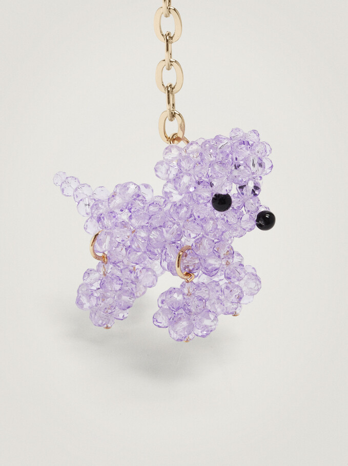 Dog Key Chain, Violet, hi-res