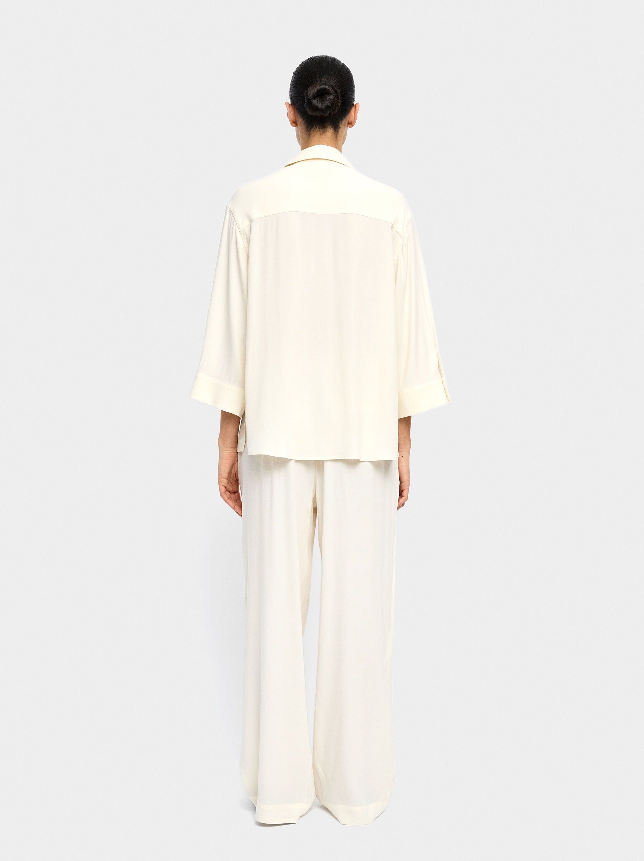 Trousers of lyocell with elastic waist image number 3.0