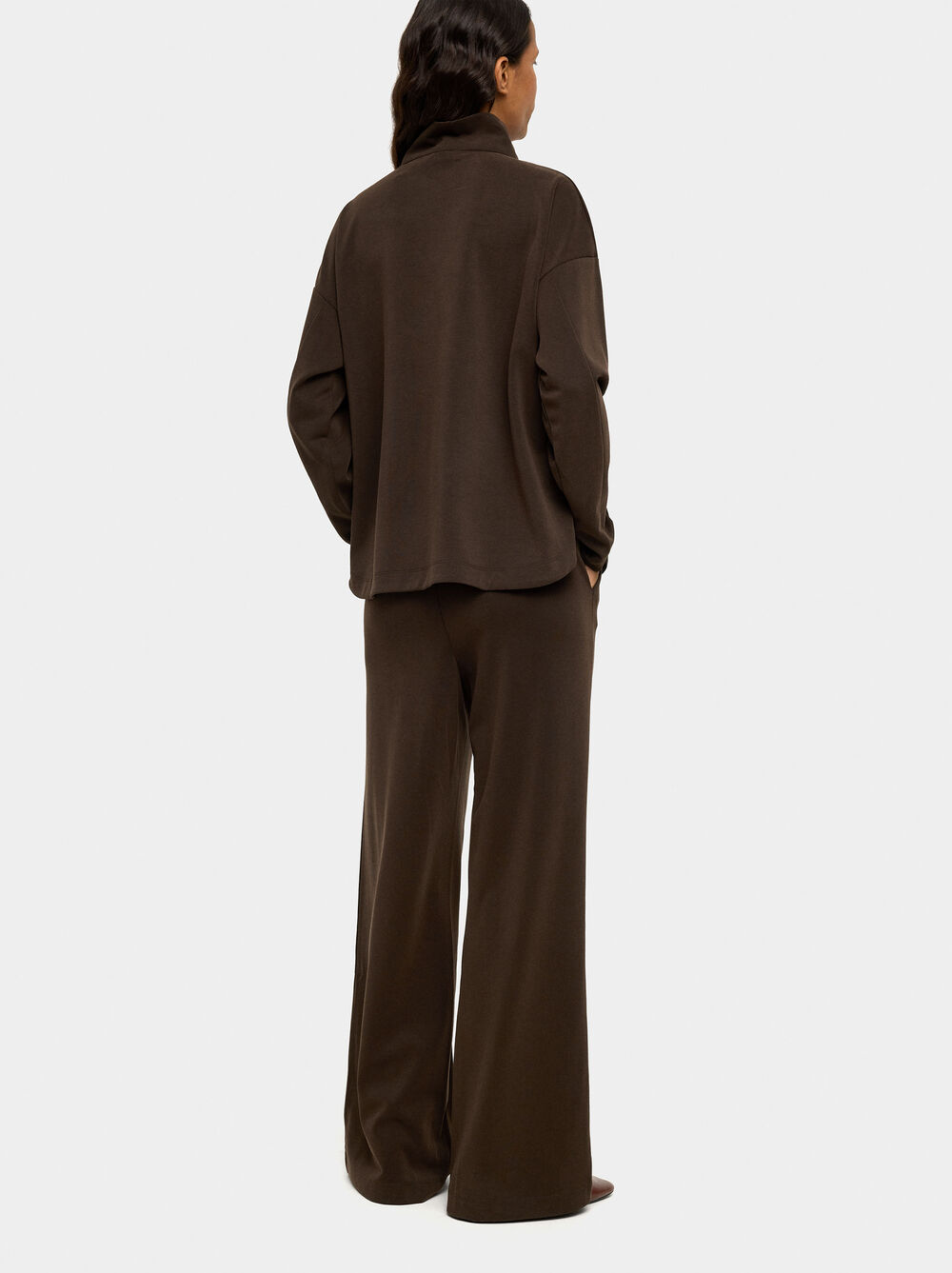 Pantaloni con vita elastica tocco morbido