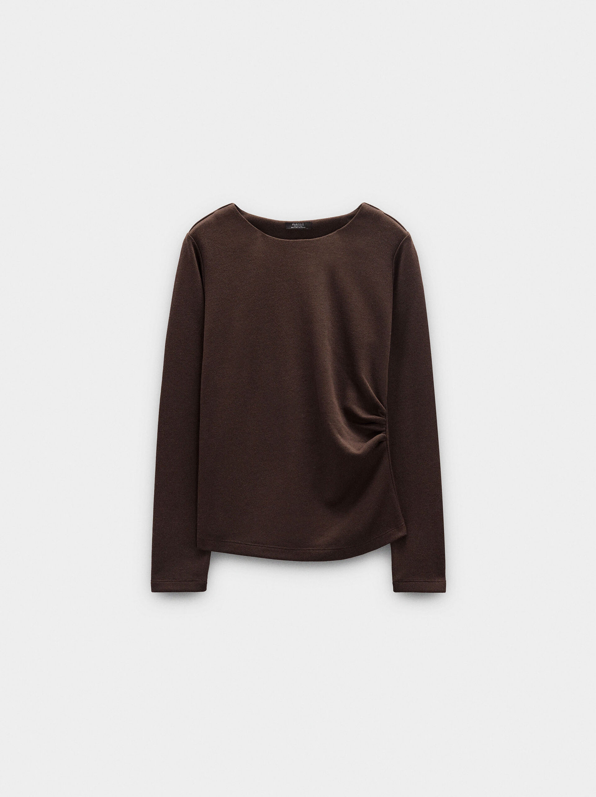 T-shirt with draped detail image number 4.0
