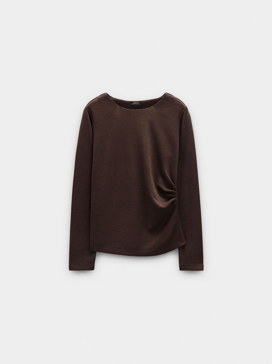 T-shirt with draped detail