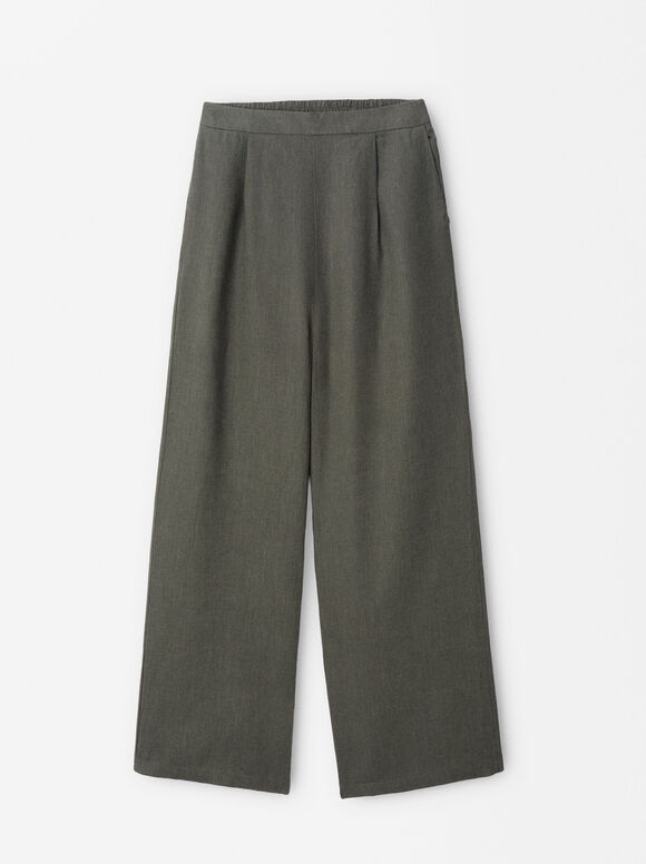 100% Linen Trousers, , hi-res