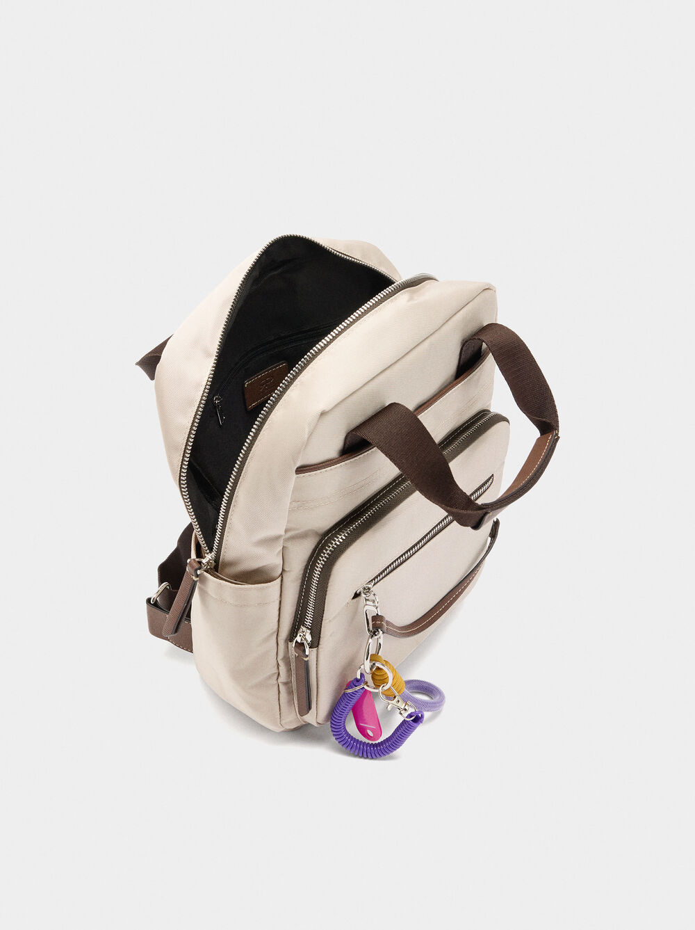 Nylon backpack with pendant