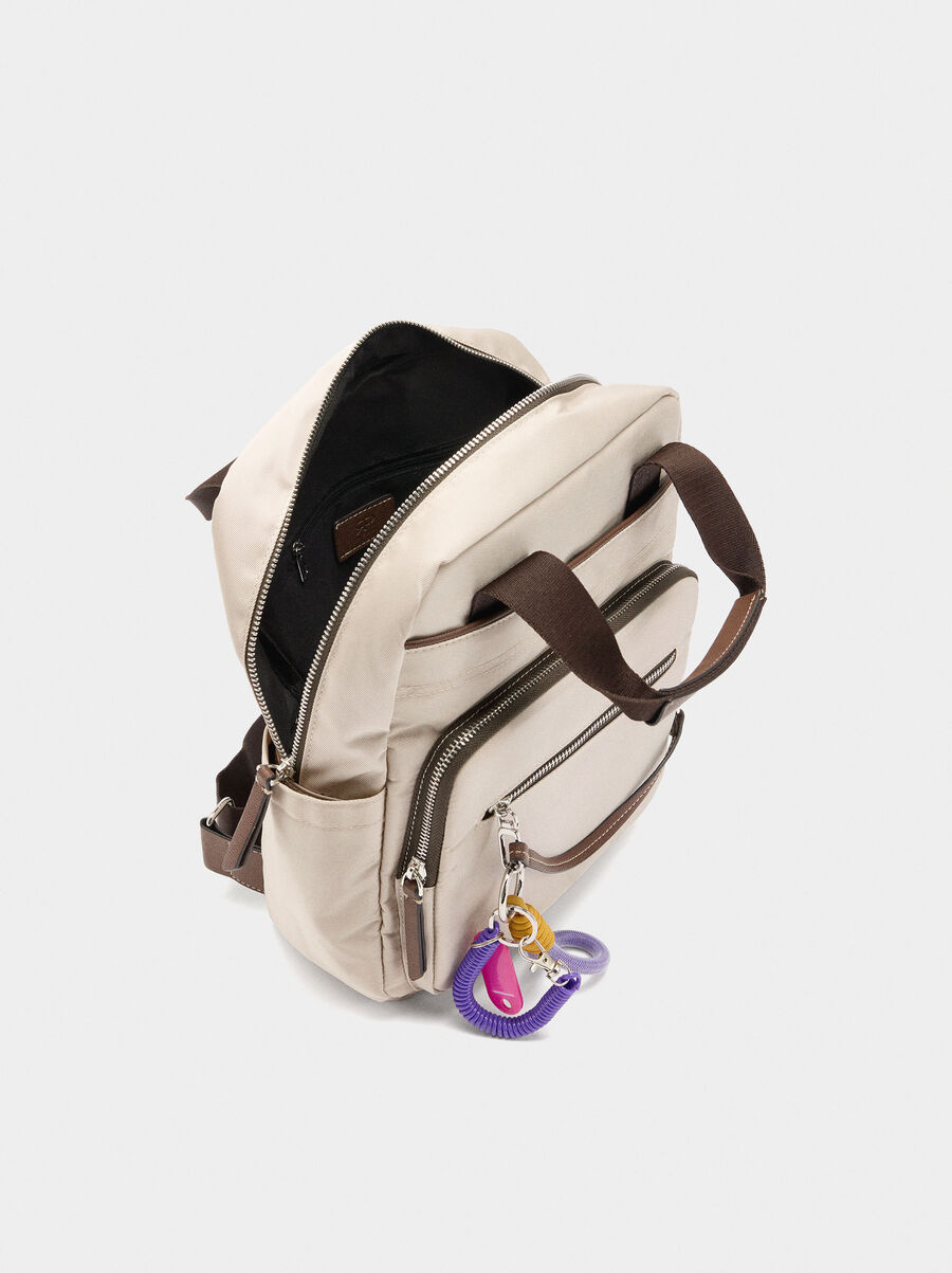 Nylon backpack with pendant