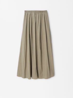 Long Skirt With Elastic Waistband image number 1.0
