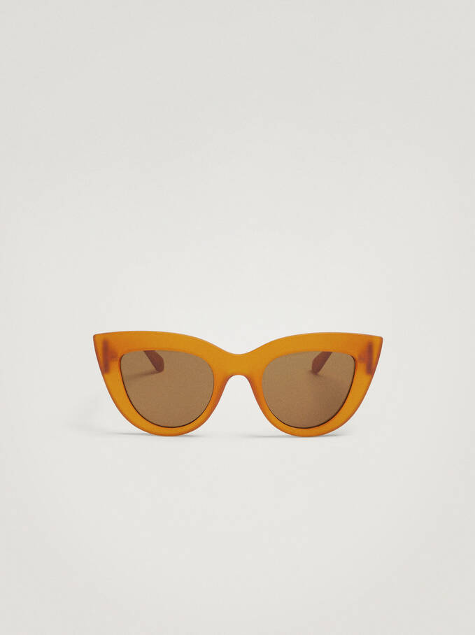 Cat Eye Sunglasses, Orange, hi-res