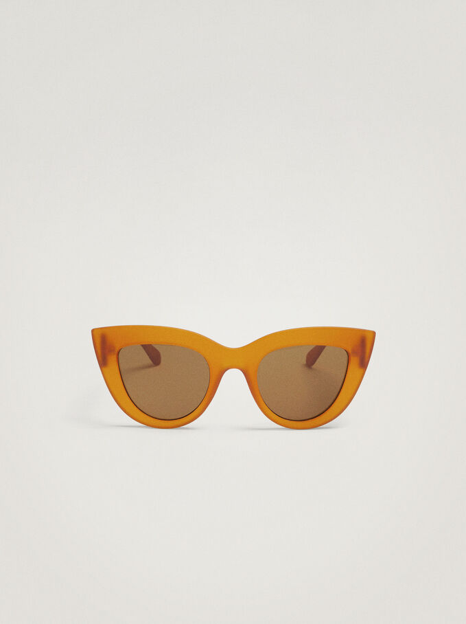Cat Eye Sunglasses, Orange, hi-res