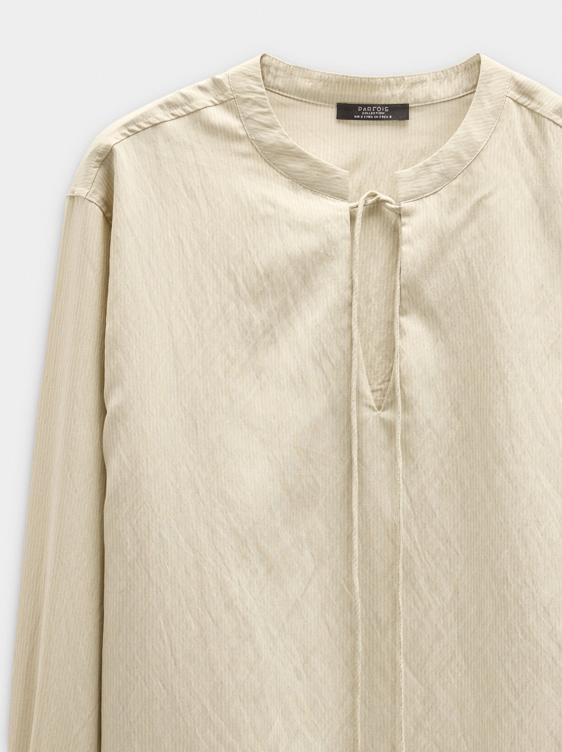 Striped long-sleeve shirt image number 5.0