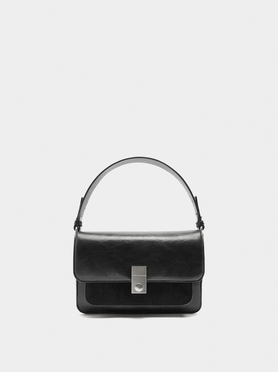 Bolso de mano con solapa