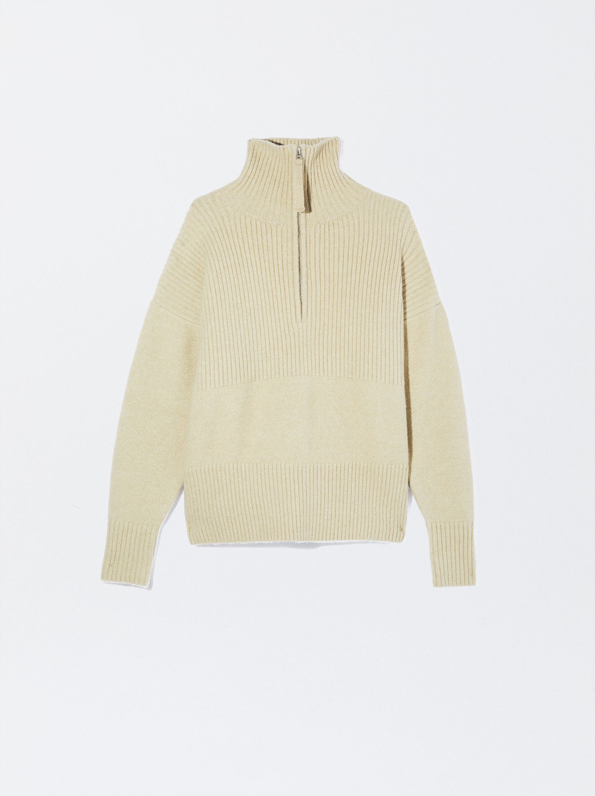 Knit Sweater With High Collar image number 0.0
