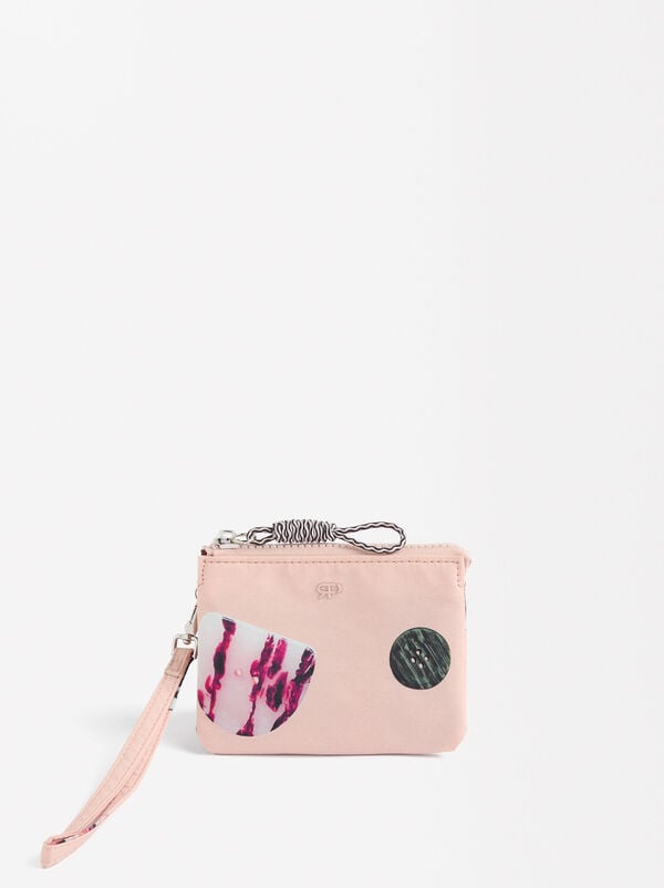 Printed nylon coin pouch