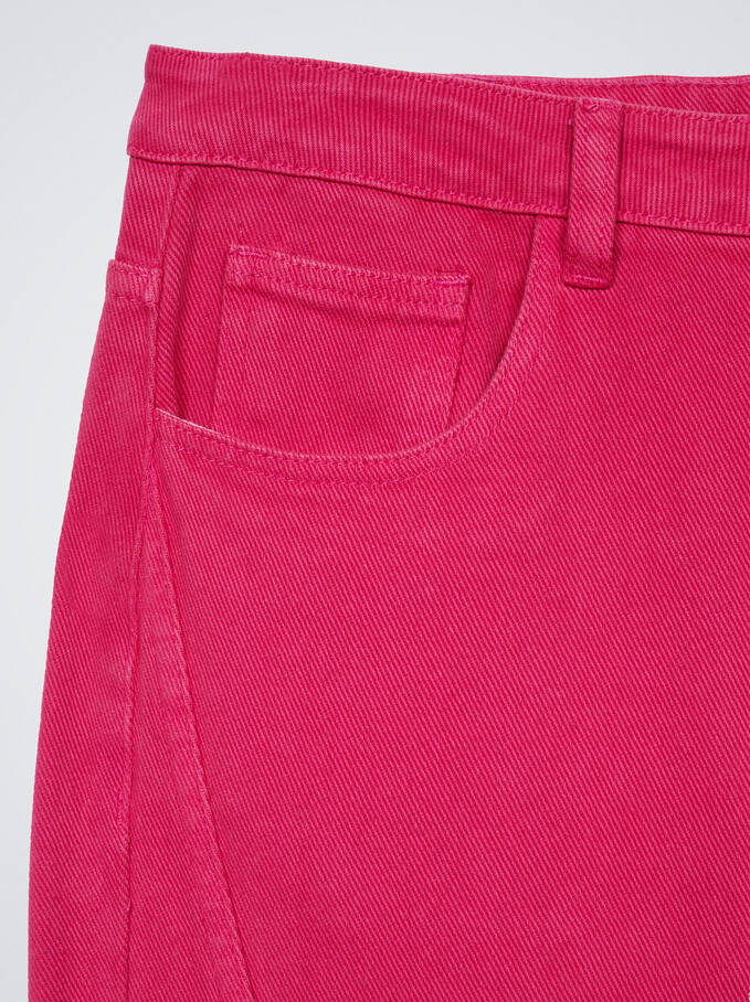 Weite Jeans, Rosa, hi-res