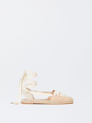 Flat Jute Laces Espadrilles, Pink, hi-res
