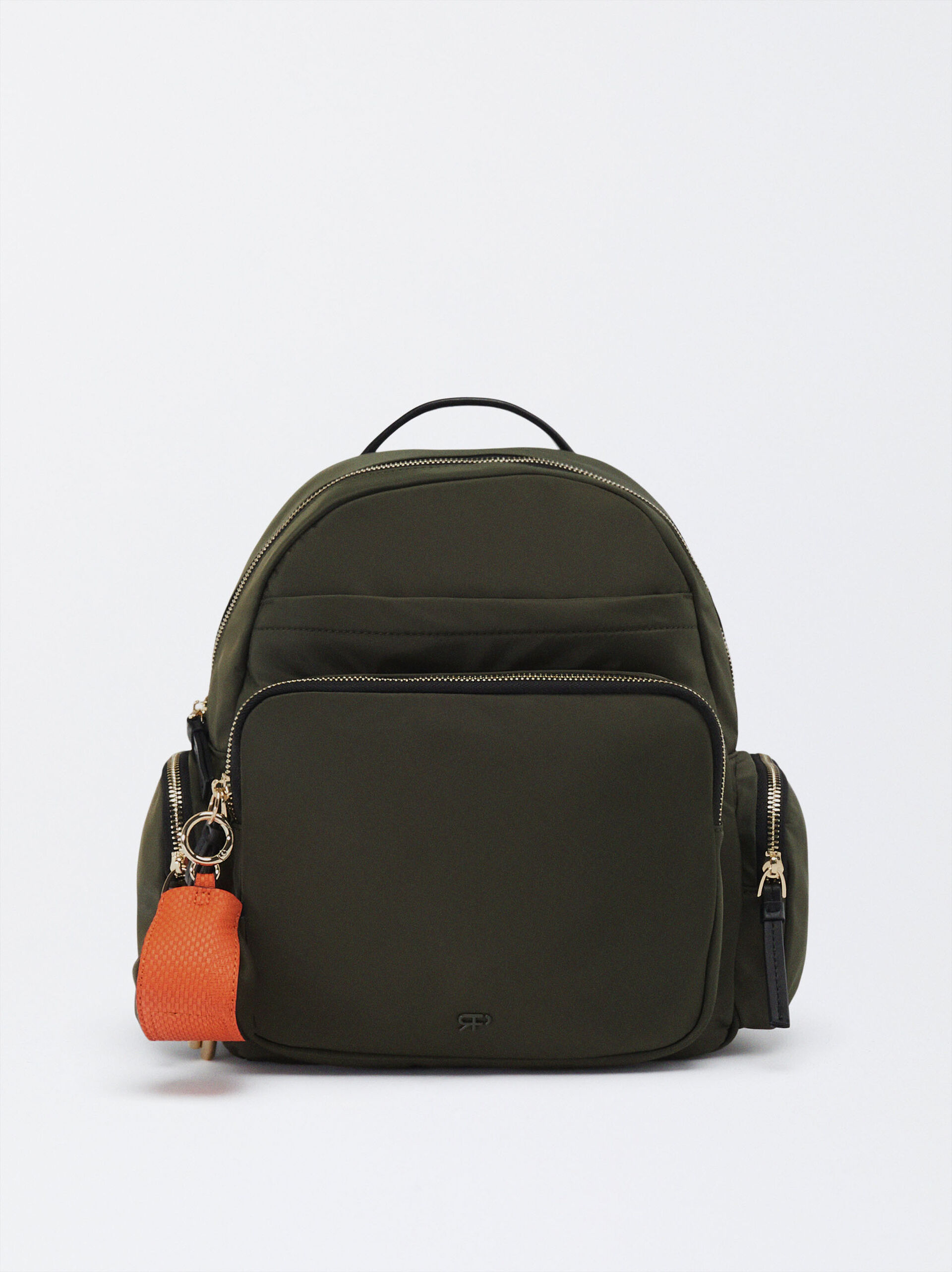 Nylon Backpack With Pendant image number 0.0