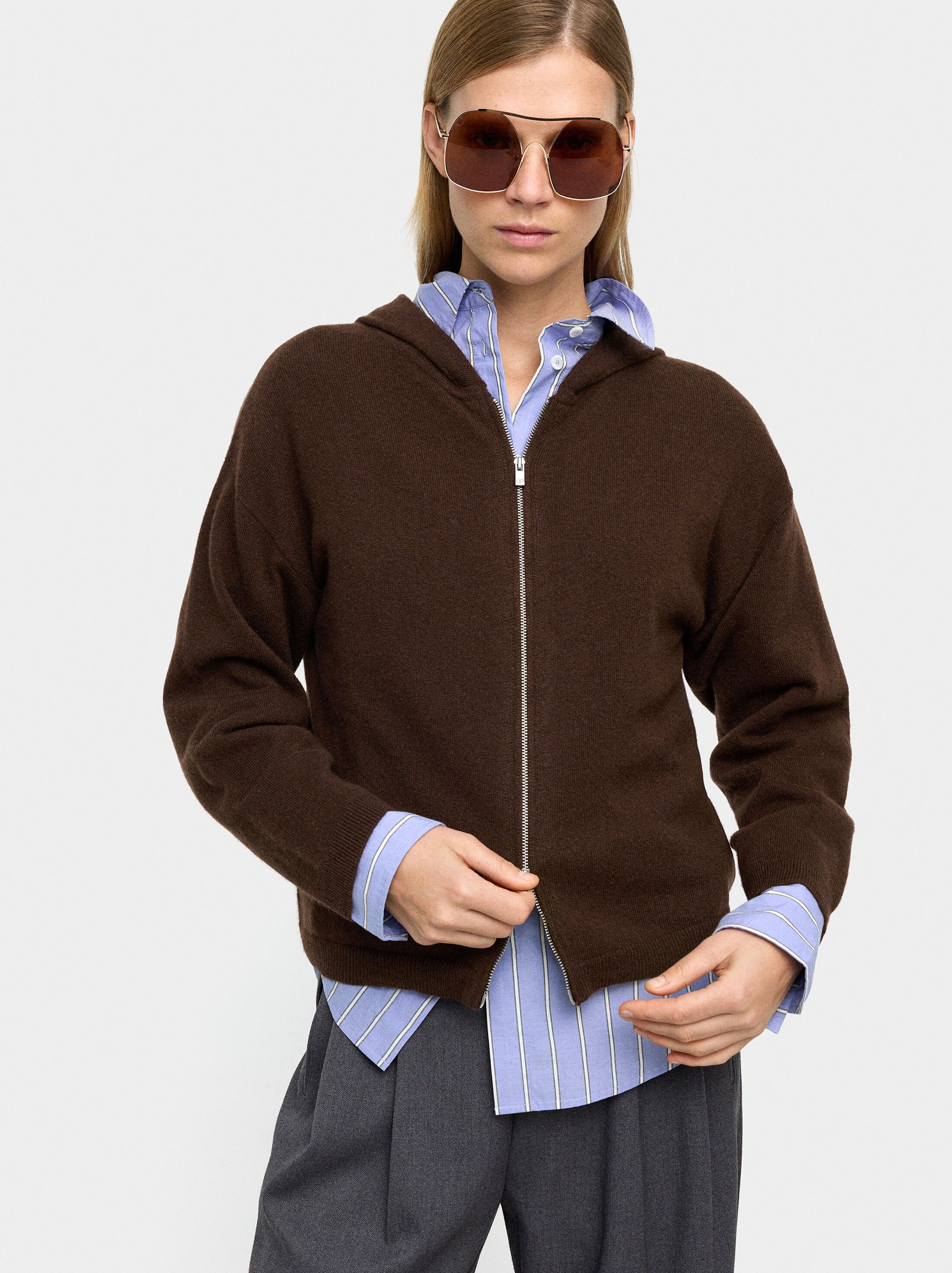 Cardigan with 100% cashmere image number 2.0