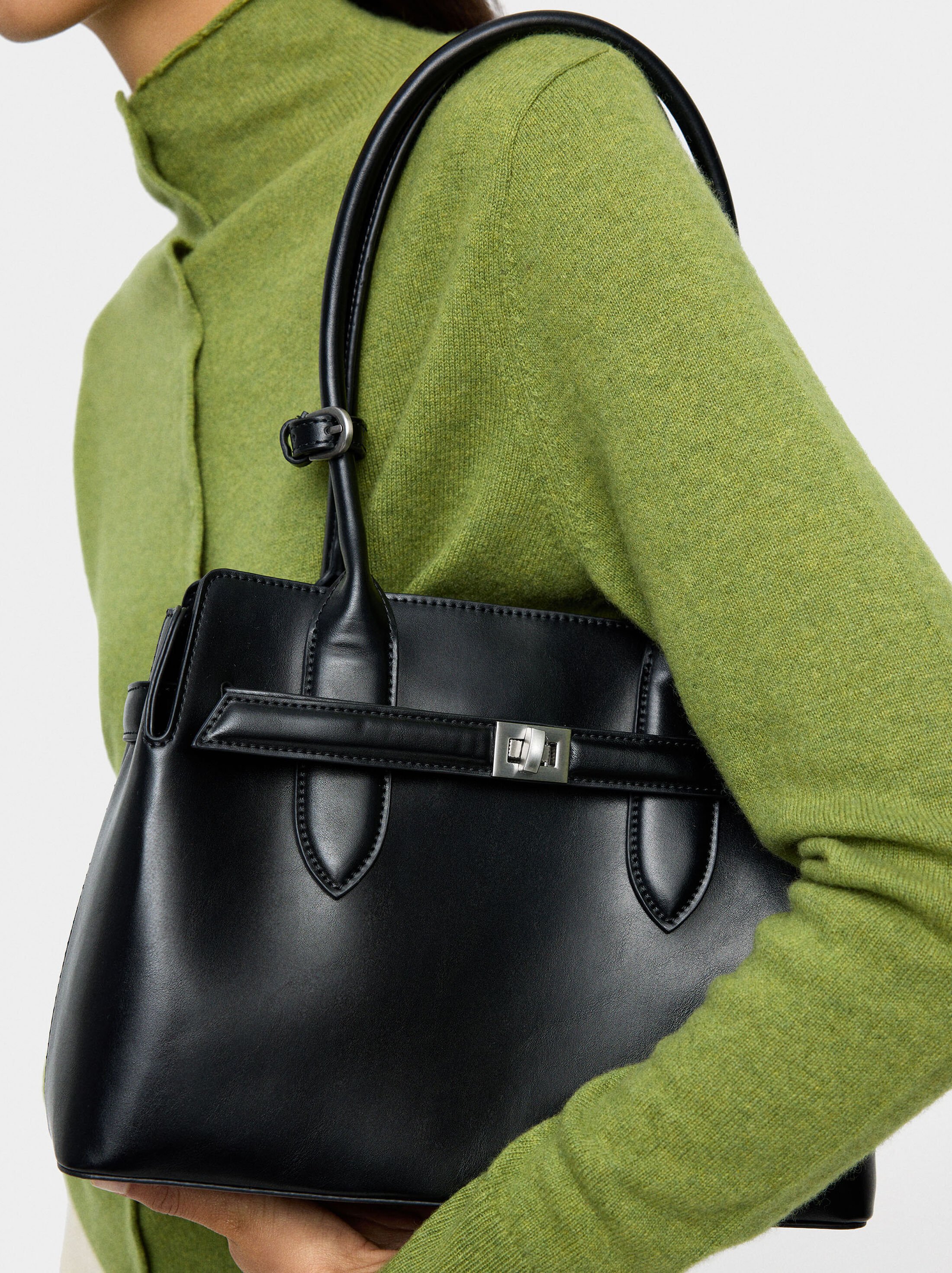 Tote bag with belt image number 1.0