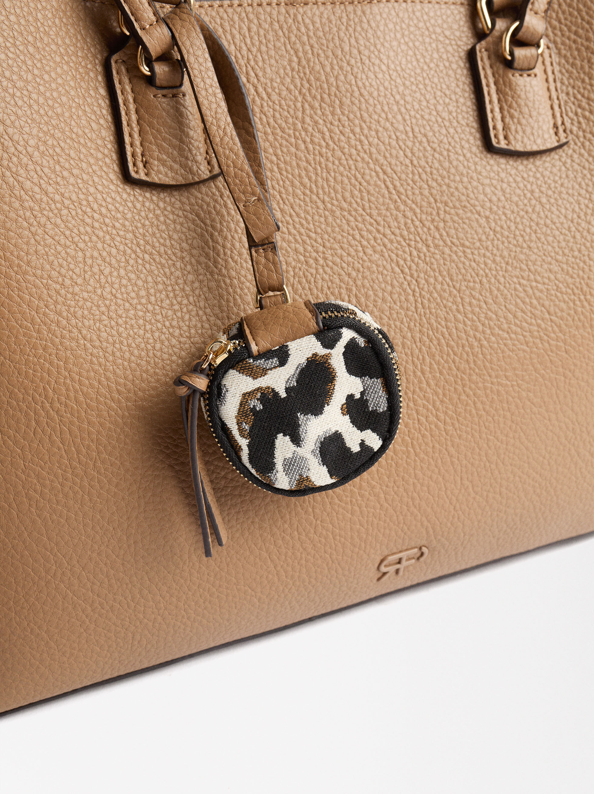 13 Laptop Bag With Leopard Print Pendant