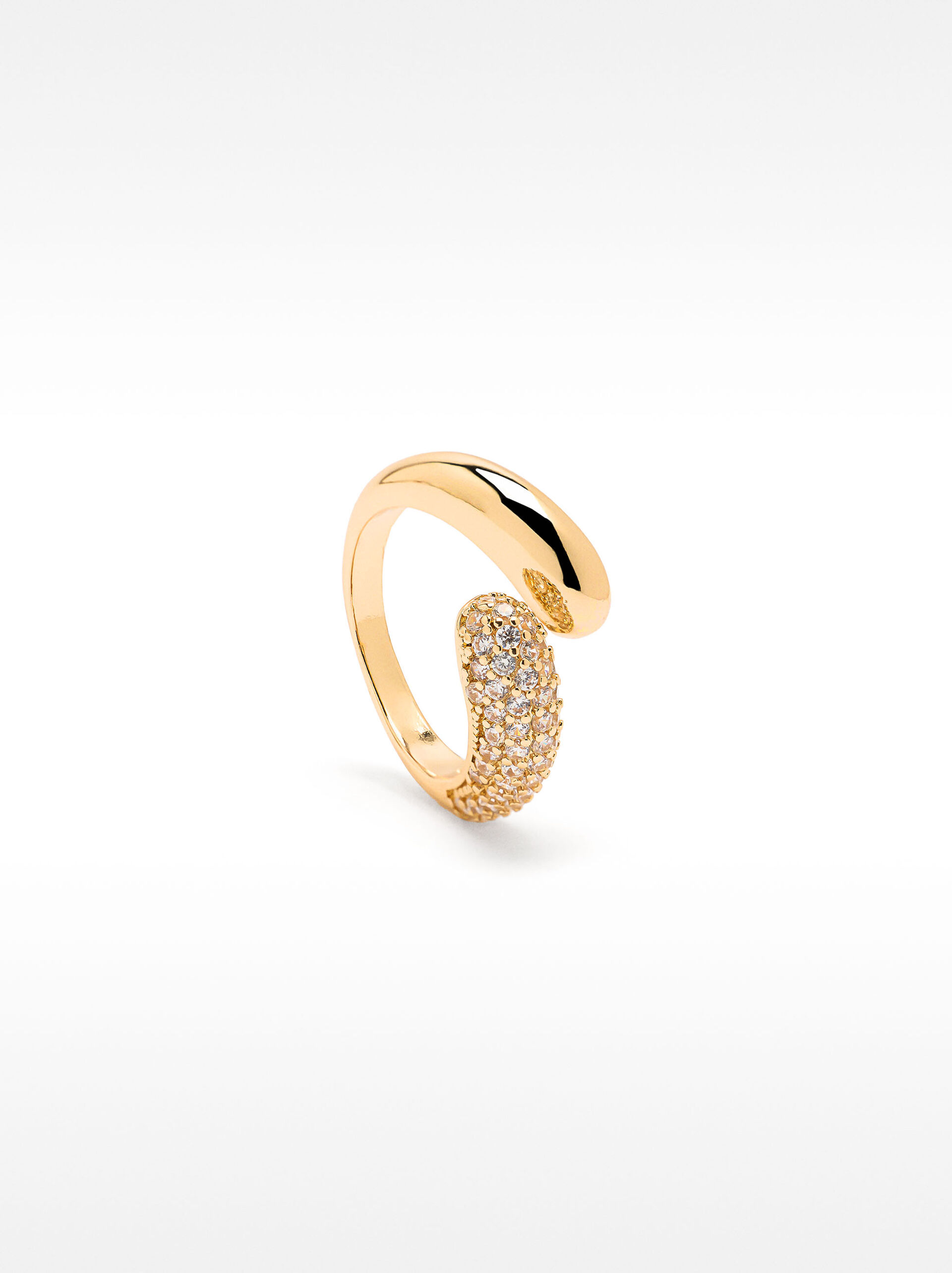 Crossed ring with zircons image number 2.0
