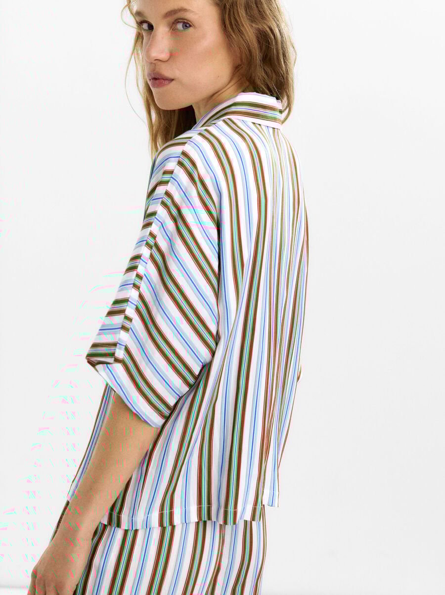 Striped short-sleeve shirt