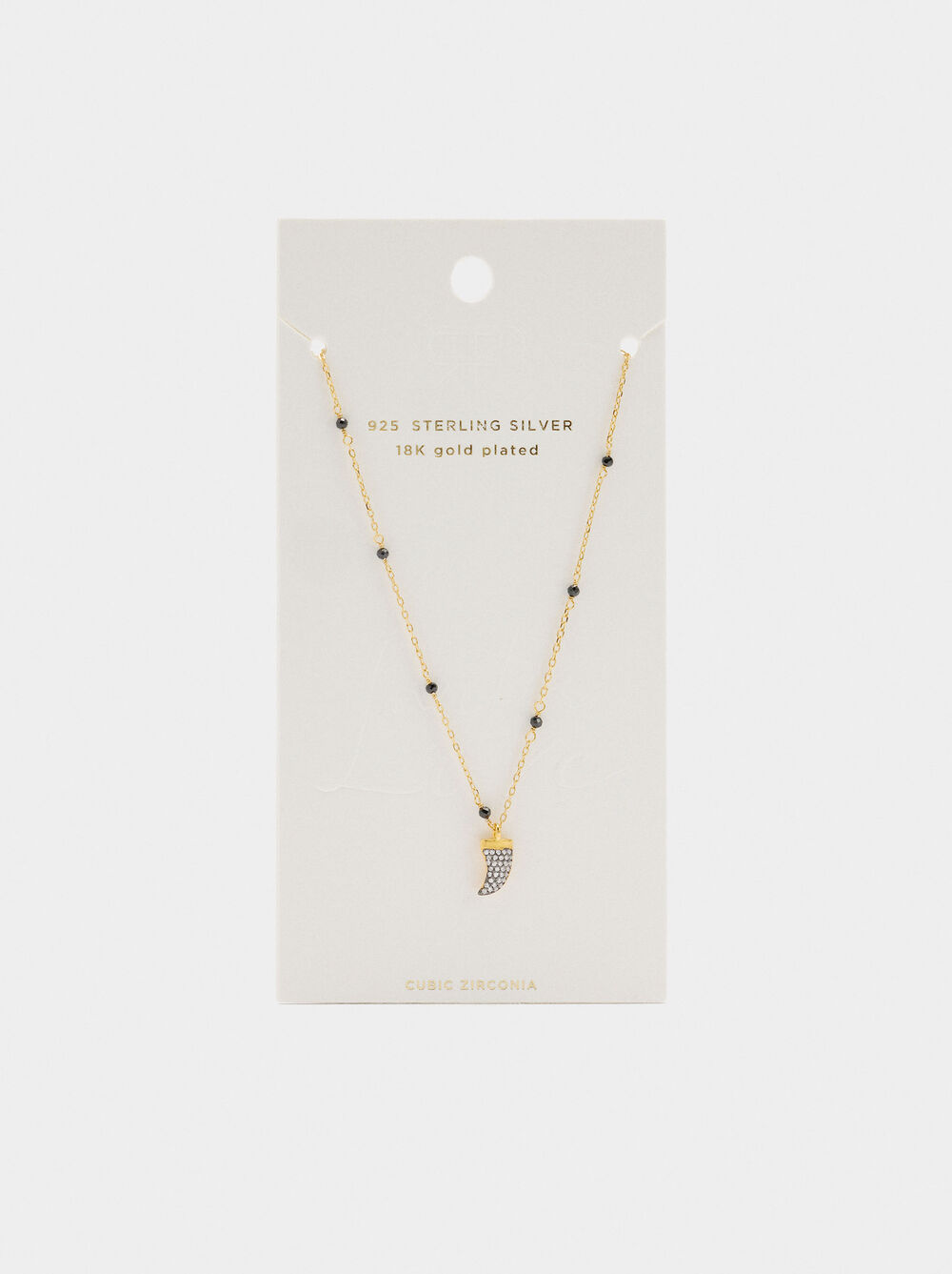 Necklace with stones and zirconia - 925 sterling silver