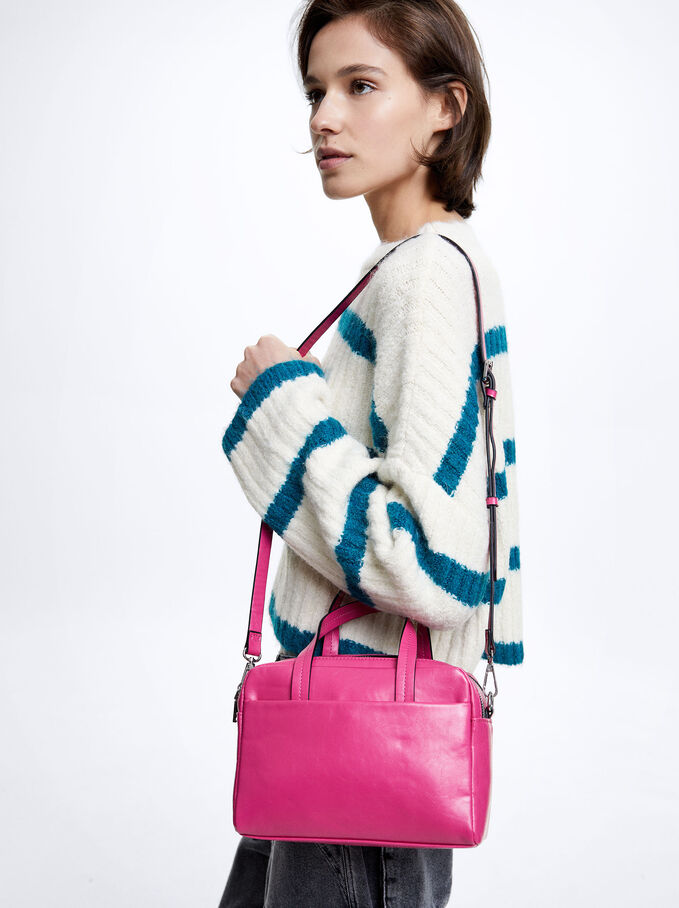 Bag With Double Handle, Fuchsia, hi-res